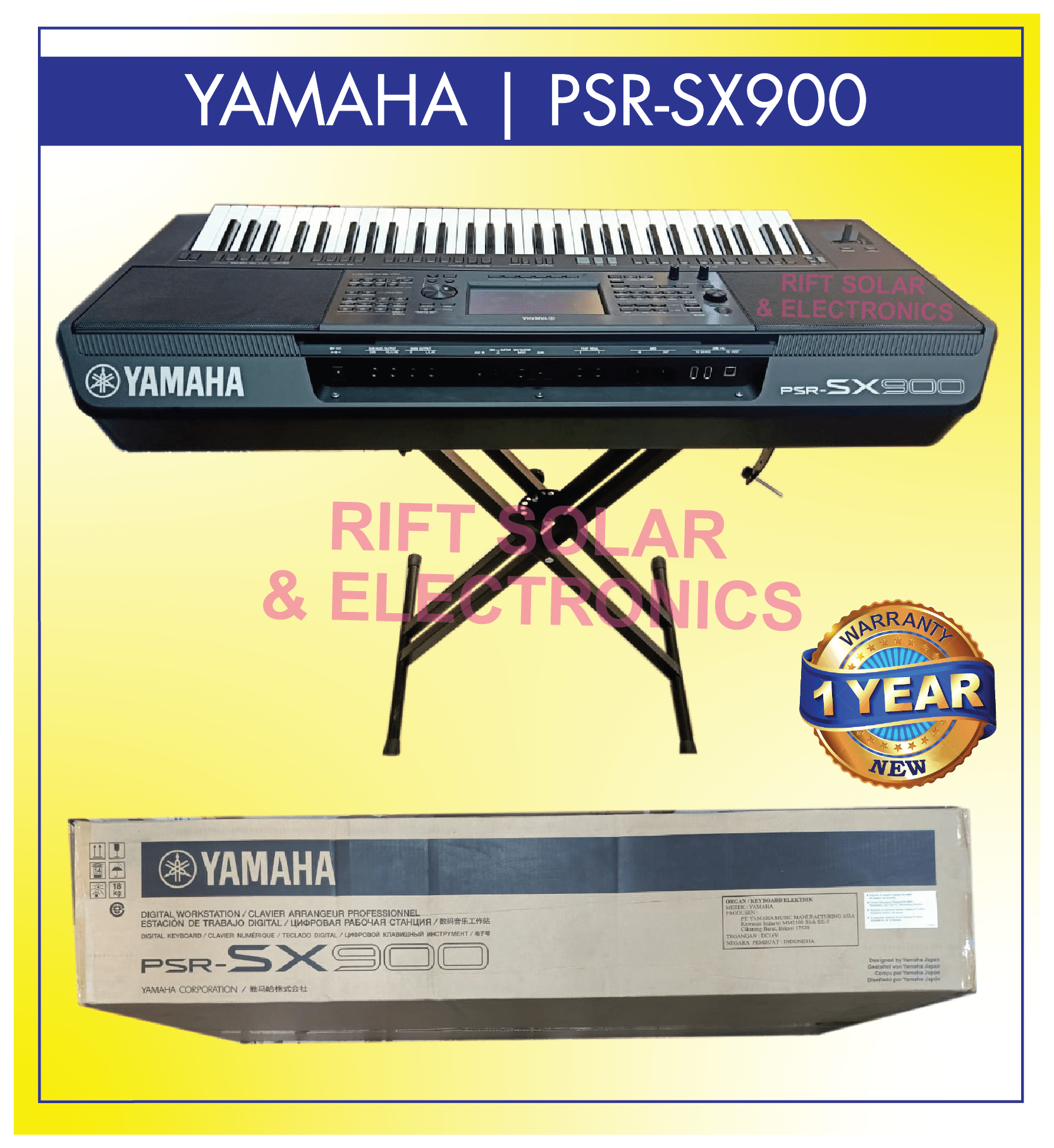 Width x height x depth (without music rest). Yamaha Psr Sx900 Rift Solar And Electronics